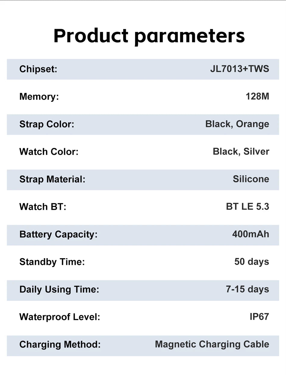 2025 New Upgraded For Xiaomi TWS 2 in 1 Men SmartWatch with Headphones Bluetooth Call IP68 Waterproof Outdoor Sport Smartwatch