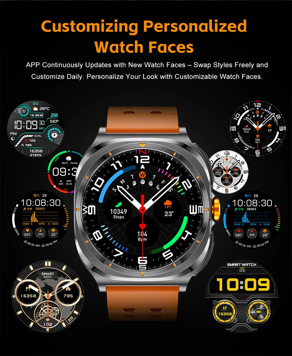 2025 New Upgraded For Xiaomi TWS 2 in 1 Men SmartWatch with Headphones Bluetooth Call IP68 Waterproof Outdoor Sport Smartwatch
